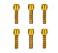 GKYQVE 6Pcs Bicycles Stem Screw Stainless Steel Tapered Head Bolts Screws With Washers For Road And Mountain Bike Screws For Road Bike Easy Installation