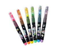 GKYQVE 6Pcs Creative Star Seal Marker Pencils Double Tip Highlighters for Artistic Journaling Classroom Materials and Writing Materials Assemblies Multifunctional Craft Highlighters