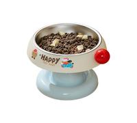 GKYQVE Additional Rustless Heightened Pet Bowl Not Tip Base Plan for Leopardine Canine Comfortable Consuming Pose Not Slip Base Rustproof Pet Bowl