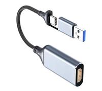 GKYQVE Aluminum Alloy HDTV Video Captures Card with USB a and C Connectors for Game and Computers USB to Hdtv Converters