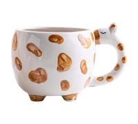 GKYQVE Artistic Hand Drawing Ceramic Cup Elegant Animal Designs Coffee Mugs Delicate Ceramic Mug for Art Enthusiasts Coffee Cup