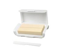 GKYQVE Butter Dividing Storage Box with Lid Fridge Butters Organizers Cheese Dish for Cake Shop Kitchen Kitchen Storage Seal Splitting Dish with Cutter and Cover Fridge Organizers