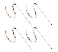 GKYQVE Cats Teaser Rod Toy Plush Caterpillars Interaction Teasing Indoor Teaser For Boredom Entertainment 4PCS Cats Entertainment