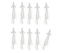 GKYQVE Chair Bowknot Sashes Tie Back Meshes Ceremony Decoration Elastic For Wedding And Event Celebration White Yellow 10pack Easy Install Chair Decor