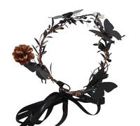 GKYQVE Charm Witch Costume Hair Hoop Unique Dark Butterfly Crystal Styling For Live Show Headband Unique Carnivals Halloween Headbands Bulk