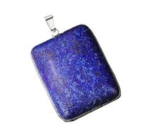GKYQVE Colorful Lapis Lazuli Gemstones Necklace Pendant Lightweight Earrings Making Accessories for Sensitive Skin Blue Gold Specks Pendant
