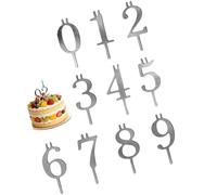 GKYQVE Digital Cake Stand Set Stainless Steel Easy Insert Cake Top Decoration for Themed Gatherings Festivals Multipurpose Celebratory Number