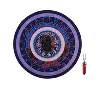 GKYQVE Divination Board With Crystal Dowsing Necklace Rubber Metaphysical Dowsing Pendulum Mat