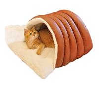 GKYQVE Dog Bed Shelter for Home & Camping, Water-Resistant PU Cover & Breathable Design, Easy-Clean Pet Nest Essentials Insulated Bread Shape Pet Bed for Small Dog Cats
