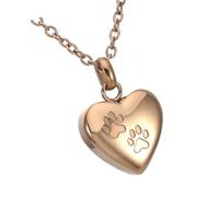 GKYQVE Durability Stainless Steel Pet Memorials Necklace with Secure Heart Chamber for Holding Cremation Remain Durability Pet Remembrances Pendants