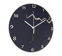 GKYQVE Elegant Simplistic Wood Wall Clock With Creative Cracked Detail For Home Decors Battery Operated Round Hanging Modern Decorative