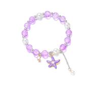 GKYQVE Elegant Star Fish Shell Pendant Lightweight Minimalist Jewelry Comfortable Beaded Wristchain Women Elegant Girls Armband