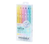 GKYQVE Erasable Highlighters Clear Night Writing Lightweight Construction Color Coding Work Study Tools Erasable Highlighters