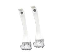 GKYQVE Ergonomic Cage Cleaning Brush with Attached Scoops for Bird Waste Management Bird Waste Removal Brush
