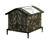 GKYQVE Ergonomic Outdoor Cats Shelter with Elevated Base Dog Pet House Waterproof and Windproof Winter Warmth Dog Cats Bed Foldable Elevated Pet House