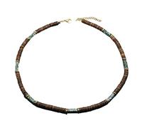 GKYQVE Ethnic Styles Necklace Jewelry Featuring Brown Coconuts Shell And Natural Stone Beads For A Unique Neck Jewelry Look Unisex Fashion Necklace