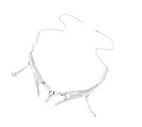 GKYQVE Face Adornment Asymmetric Lip Chain Punk Accessory Alloy Wearable Art for Unique Punk Face Jewelry