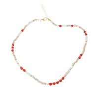 GKYQVE Fashionable Women's Necklace Craft From Natural Stone Beads And Pearls Pendant Decoration For Elegant Look Styles