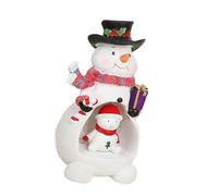 GKYQVE Festives Fireplaces Mantles Ornament Resins Figurine With LED Christmas Trees Santa Snowmans Resins Ornament Fireplaces Decorations