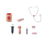 GKYQVE Finish Doctor Pretend Play Collection Medical Devices for Kids Participatory Learning Through Role Playing Doctor Acting Dolls