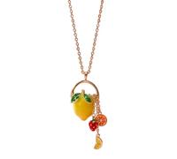 GKYQVE Fruit Tassels Pendant Necklace Minimalist Elegant for Women Everyday Wear Simple Versatile Tassels Dangle Lovely Charm Pendant
