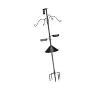 GKYQVE Garden Bird Feeding Post with Reinforced Ground Moorings and Removable Feed Dishes Proof Bird Supplier Post