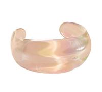 GKYQVE Geometric Irregular Acrylic with Color Shifting Effect Lightweight Comfortable Fashion Statement Accessory Bangle Cuff Oversized Cuff Rainbow Modern Art Inspired Festival Jewelry Rave Bold