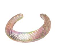 GKYQVE Geometric Irregular Acrylic with Color Shifting Effect Lightweight Comfortable Fashion Statement Accessory Bangle Cuff Oversized Cuff Rainbow Modern Art Inspired Festival Jewelry Rave Bold