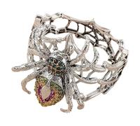 GKYQVE Halloween Gothic Punk Arachnid Rhinestones Wristband Adjustable Wrist for Costume Parties Music Festival Halloween Themed Punk Wristlet