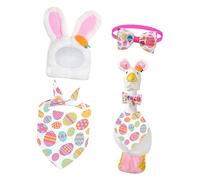 GKYQVE Happy Easter Attire Group for Porch Displays Rabbits Styles Additions and Matching Group Polyester Fabrication 23 Inch Design Easter Geese Accessories