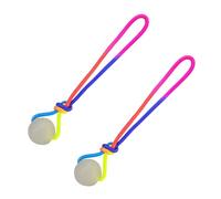 GKYQVE Interactively Pet Ball Flashing Rolling Jumping Waterproof Dogs Chew Toy Ball for Aggressive Chewers Reflective Chewing Dogs Heavy Type Puppy Teething Toy Promotes Dentals Health and Mental