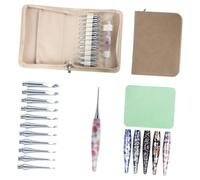 GKYQVE Interchangeable Aluminum Crochet Hook with 12 Tip Ergonomic Grip Crochet Hook Needle 3.0mm-10mm for Knitting Yarn Craft Detachable Knitting Tool