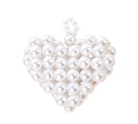 GKYQVE Layered Simulated Pearl Phone Charm Artisanal Heart Plan Thin Present Concept Hers Pearl Phone Addition for Women
