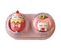 GKYQVE Lenses Case and Removal Tool Compact Size Rubber Eye Inserter Easy Carry Applies Contacts Safely Portable Case with Tweezers