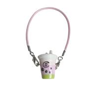 GKYQVE Milk Teas Craft Jewelry Charm Set Safe Resin Craft Project Bag Charm Decoration for Teens and Students Pearl Milk Teas Keychain
