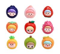 GKYQVE Multipurpose Fruit Girl Sturdy Resin Charm Set Of 9 Home Decoration For Personalizing Gadgets And Stylish Accessories Smooth Texture Resin