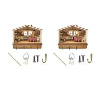 GKYQVE No More Lost Keys! Wall Mounted Holder with Storage Decorative Wood Board & 4 Sturdy Hooks, Entryway for Home Mudroom Organizers