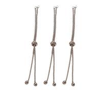 GKYQVE Of 3 Adjustable Craft Extension Chains for Necklace Jewelry Making Stainless Steel Pull Chain Accessories Adjustable Craft Extension Chain