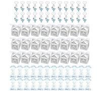 GKYQVE Pack Of 24 Wing Charm Keychains Souvenirs With Organza Gift Bags Thank Presents For Wedding Baby Showers Wing Keychains