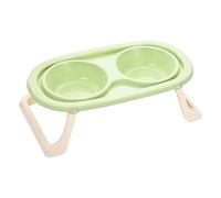 GKYQVE Pastel Color Elevated Dog Bowls with Adjustable Stand, Splash-Proof Double Dish for Feeding Double Bowl Pet Feeders ABS