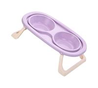 GKYQVE Pastel Color Elevated Dog Bowls with Adjustable Stand, Splash-Proof Double Dish for Feeding Double Bowl Pet Feeders ABS