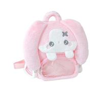 GKYQVE Personalize Display Plush Backpack Featuring PVC Pocket Drawstring Closure Three Compartments for University PVC Plush Bag