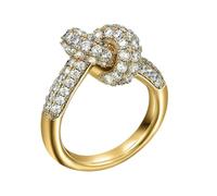 GKYQVE Plated Knot Rings Adorned with Vibrant Colorful Zircon Stones Ensuring Long Time Use Elegant Colored Zirconia Knot Rings Copper Gold Plated