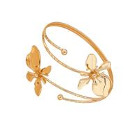 GKYQVE Practical Metal Flower Bangles Wrist Jewelry Elegant Adjustable Wrist Bangle Suitable For Women And Girls Fashionable Flower Design