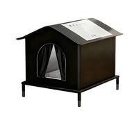 GKYQVE Protective Cats Bed Insulated Waterproof Pet Shelter for Outdoor Animals Portable Elevated Base Design Oxford Insulated Cats Bed
