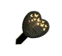 GKYQVE Remembrance Plaques Stake Sympathy Decorations for Mom Dad Son Daughter Yard Cemetery Decorations for Grave Garden Flag