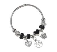 GKYQVE Rhinestones Cuff Stylish Stainless Steel Pendant Wristchain Comfort Fit Accessory for Everyday Use Skin Friendly Rhinestones
