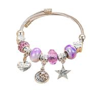 GKYQVE Rhinestones Cuff Stylish Stainless Steel Pendant Wristchain Comfort Fit Accessory for Everyday Use Skin Friendly Rhinestones