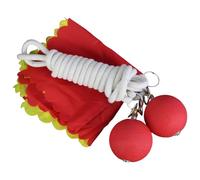 GKYQVE Rubber Meteors Hammer with Reinforced Rope for Wushu Art Training & Fitness Exercise Elastic Fitness Flows Ball