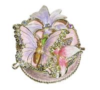 GKYQVE Sakura-Butterfly Jewelry Box Small Decorative Case Ideal for Keeping Earrings, Bracelets & Tiny Accessorie Storage & Design